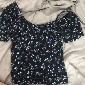 Aeropostale Floral Scoop Tee